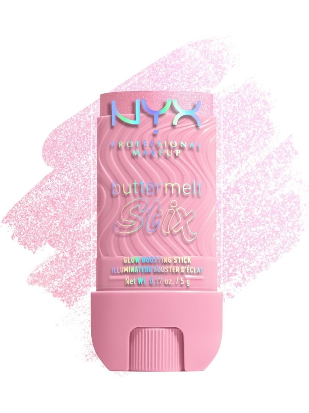 Non-Greasy Highlighter Stick - Long-Lasting 8HR Glow, Pink Buttermelt Glaze Stix
